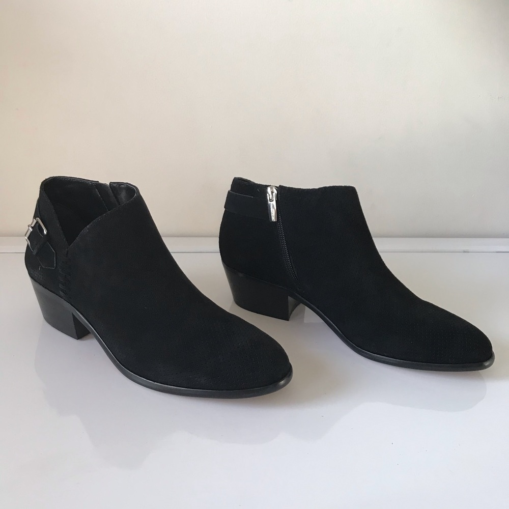 Vince Camuto Parveen Suede Buckle Booties - Picture 9 of 9